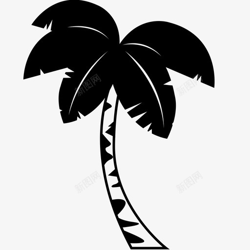 棕榈树热带植物图标svg_新图网 https://ixintu.com 天堂 棕榈树 植物 热带 环保 生态 绿色 自然