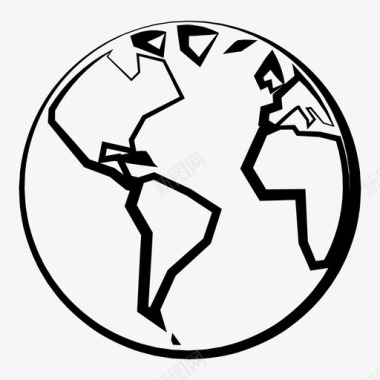 地球旅行南美洲图标图标
