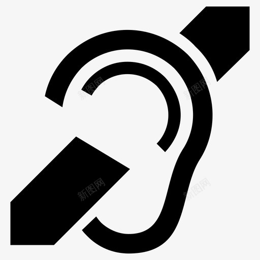 听觉回路声音静音图标svg_新图网 https://ixintu.com 听觉回路 听觉障碍 噪音 声音 扬声器 聋哑人 静音