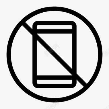 没有智能手机标志禁止图标图标