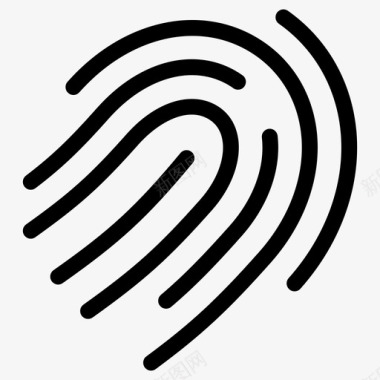 指纹隐私受保护图标图标