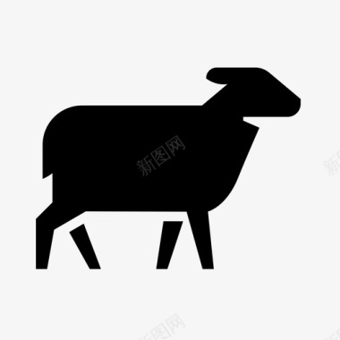 羊动物牛图标图标