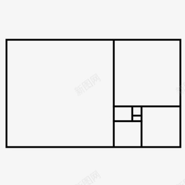 黄金比率斐波纳契数学图标图标