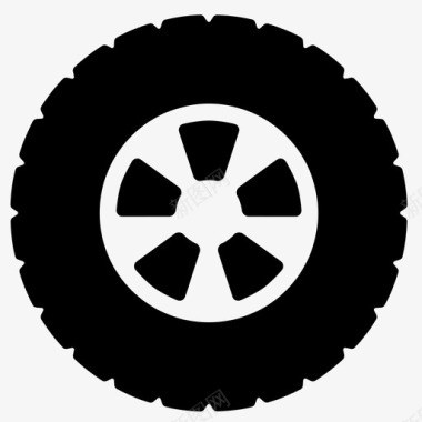 轮胎汽车车轮汽车轮胎图标图标