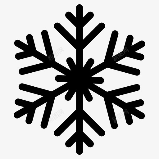 雪花派对季节图标svg_新图网 https://ixintu.com 冬季 圣诞节 圣诞装饰 季节 派对 球体 雪花