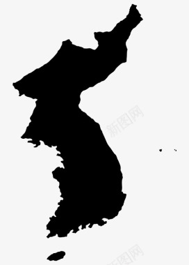 韩国亚洲地理位置图标图标