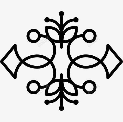 具有双重对称性的花卉用于装饰形状图标svg_新图网 https://ixintu.com 具有双重对称性的花卉设计 形状 用于装饰 花卉设计