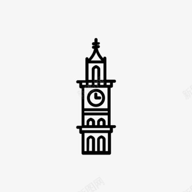 拉贾拜塔塔钟结构图标图标