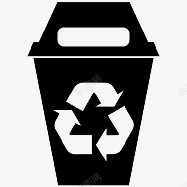 回收站环境绿色图标图标