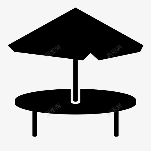 桌子雨棚户外桌子图标svg_新图网 https://ixintu.com 户外桌子 桌子 阳伞 雨伞 雨棚 露台