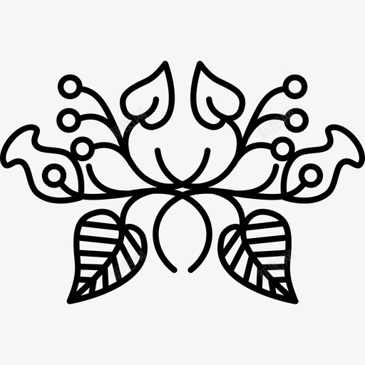 具有复杂对称性形状花卉的花卉图标svg_新图网 https://ixintu.com 具有复杂对称性 形状 花卉设计的花卉设计