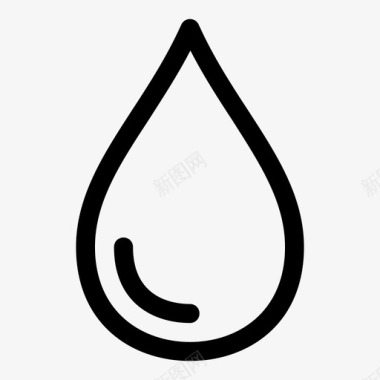 水滴水简单图标图标