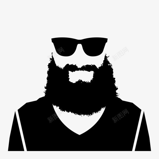 人物胡子太阳镜图标svg_新图网 https://ixintu.com 人物 伙计 太阳镜 时髦男人 男人 胡子 脸上的头发