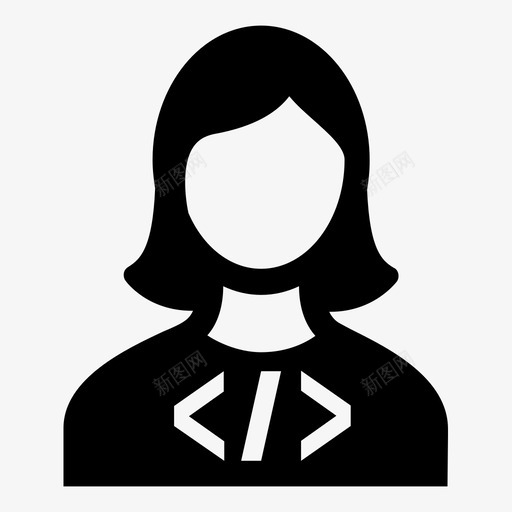 开发人员女性工程师女性代码员图标svg_新图网 https://ixintu.com 女孩 女性代码员 女性工程师 女性开发人员 女性技术人员 开发人员