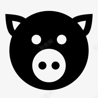 猪猪头猪脸图标图标