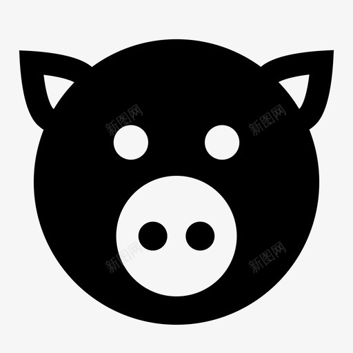 猪猪头猪脸图标svg_新图网 https://ixintu.com 农场动物 动物 动物头 动物脸 牲畜 猪 猪头 猪脸