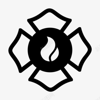 消防部门印章安全图标图标