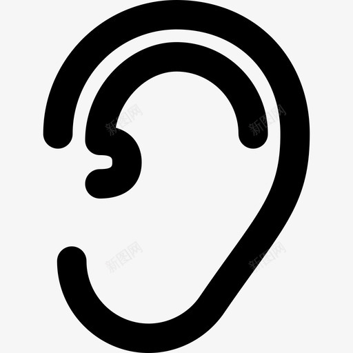 耳朵声音实心图标svg_新图网 https://ixintu.com 人 人类 听觉 器官 声音 实心图标 形状 男人 男性 耳朵 身体部位-实心