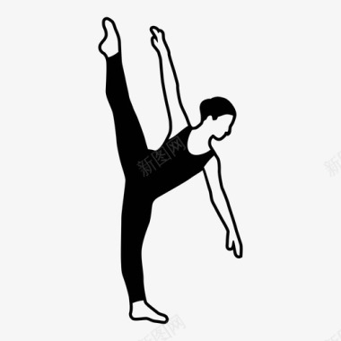 芭蕾舞演员腿舞蹈图标图标