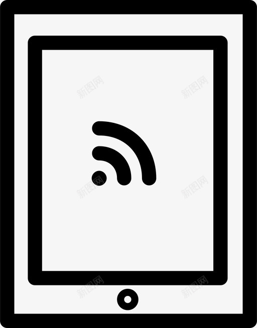 rsswifi技术图标svg_新图网 https://ixintu.com ipad rss wifi 互联网 信号 同步 已连接 平板电脑 技术 订阅源 连接