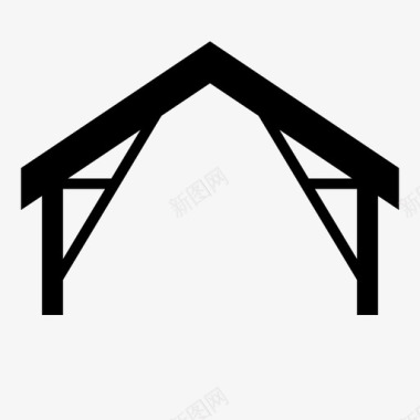 阁楼木框架支架图标图标