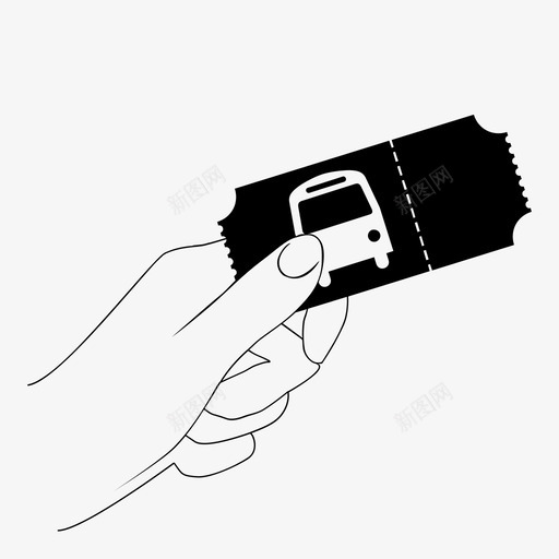 公共汽车票旅行运输图标svg_新图网 https://ixintu.com 乘车 乘车票 公共交通 公共汽车票 旅行 旅行票 过境 运输 通勤