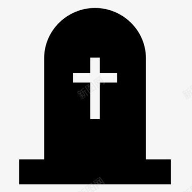 墓碑十字架死亡图标图标