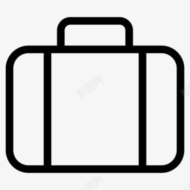 手提箱简化版图标图标
