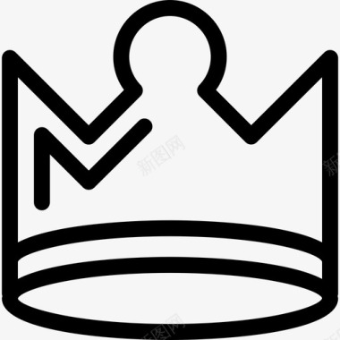 皇冠轮廓形状皇冠图标图标