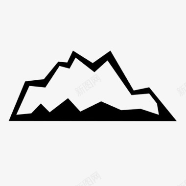 山雪山岩石图标图标
