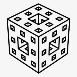 门格尔门格尔海绵立方体分形图标高清图片