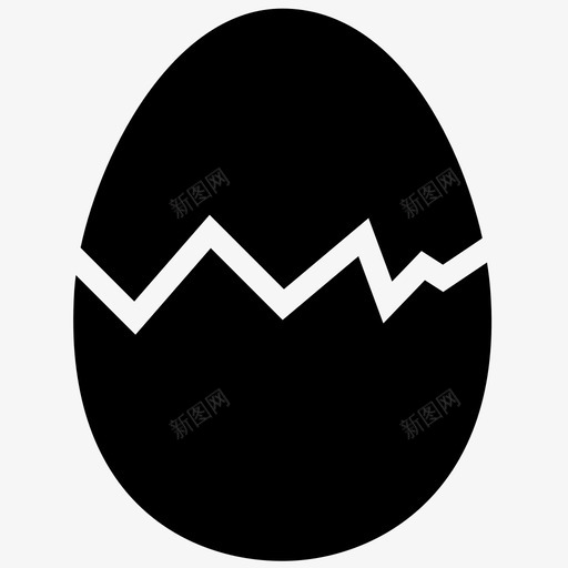 鸡蛋有裂纹的复活节蛋图标svg_新图网 https://ixintu.com 复活节蛋 孵化 有裂纹的 鸡蛋 鹌鹑蛋
