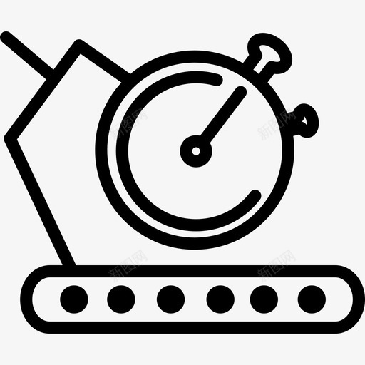 带计时器的跑步机工具和用具体操图标svg_新图网 https://ixintu.com 体操 工具和用具 带计时器的跑步机