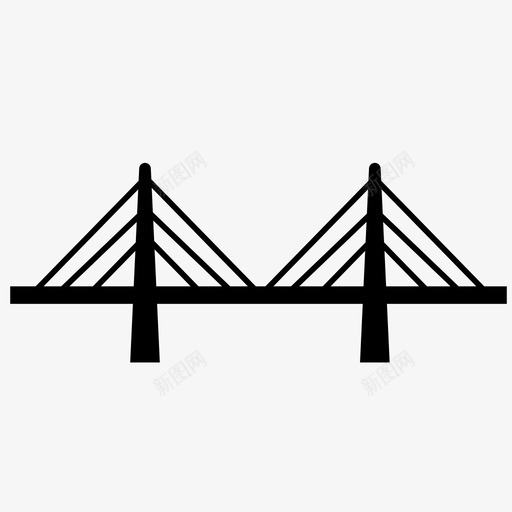 桥建筑道路图标svg_新图网 https://ixintu.com 建筑 桥 水 水道 道路