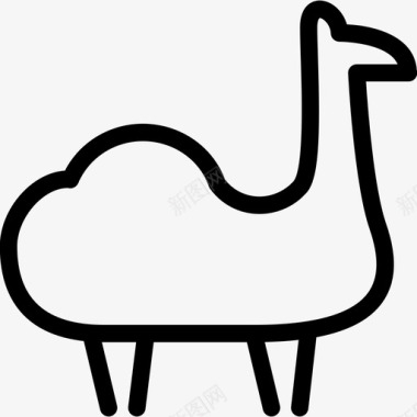 骆驼草食动物驼峰图标图标