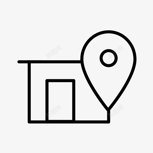 商店位置pin办公室图标svg_新图网 https://ixintu.com pin 办公室 商店位置 地图pin 地图标记 地址 定位 查找