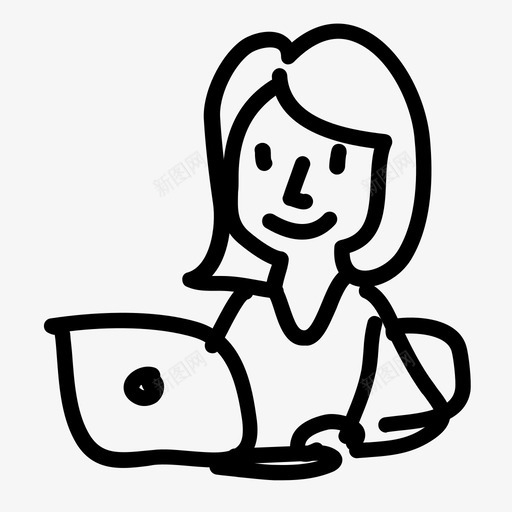 女士演示简单图标svg_新图网 https://ixintu.com wacom 女士 工人 工作 微笑 手绘 教师 演示 简单 计算机程序员