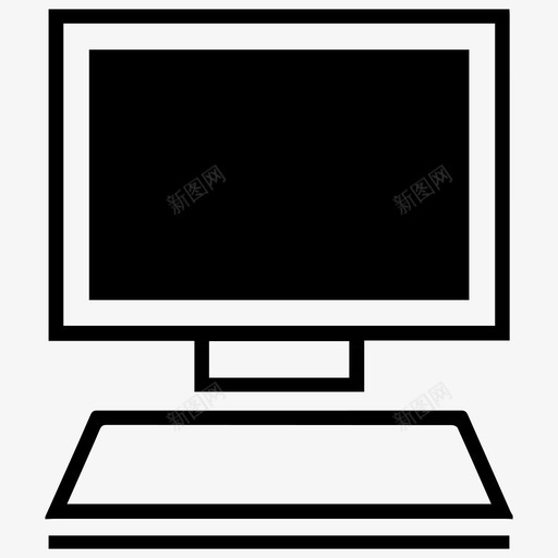 电脑技术屏幕图标svg_新图网 https://ixintu.com 台式电脑 屏幕 技术 显示器 电子 电脑 电脑屏幕 电脑显示器 硬件 键盘