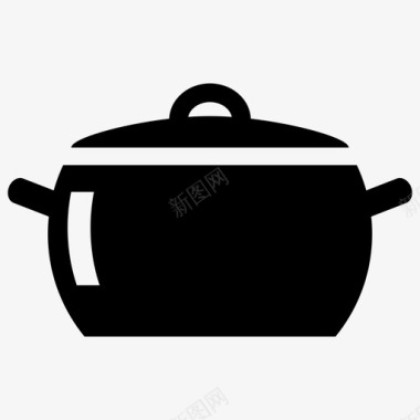 烹饪锅煮沸厨师图标图标