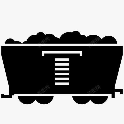 运煤车煤矿开采运输图标svg_新图网 https://ixintu.com 工业 火车 煤矿开采 运煤车 运输 重型货物