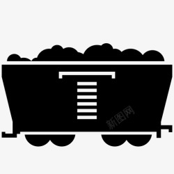 运煤火车运煤车煤矿开采运输图标高清图片