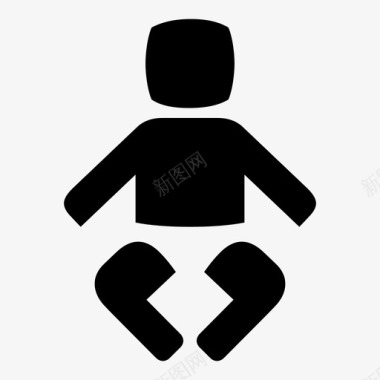 婴儿舒适站卫生间图标图标