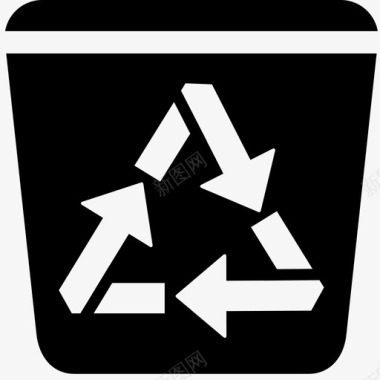 回收站环保绿色图标图标
