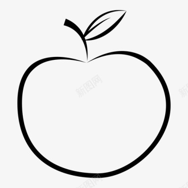 苹果水果叶子图标图标