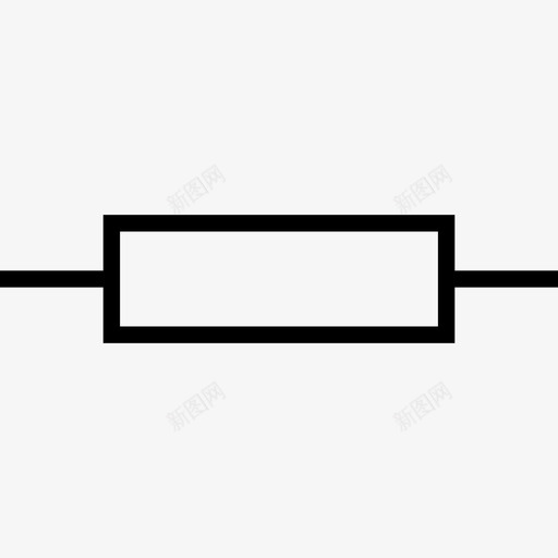 电阻器电子元件电阻图标svg_新图网 https://ixintu.com 电子元件 电阻 电阻器 示意图