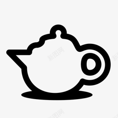 茶壶茶具茶话会图标图标