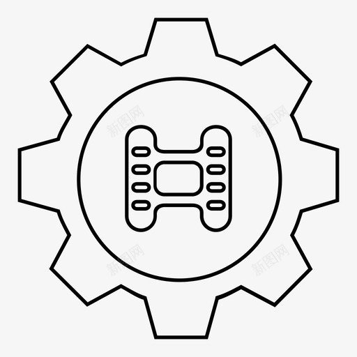 视频设置线框视频点播图标svg_新图网 https://ixintu.com 机器 电影 线框 视频点播 视频设置 首选项 齿轮