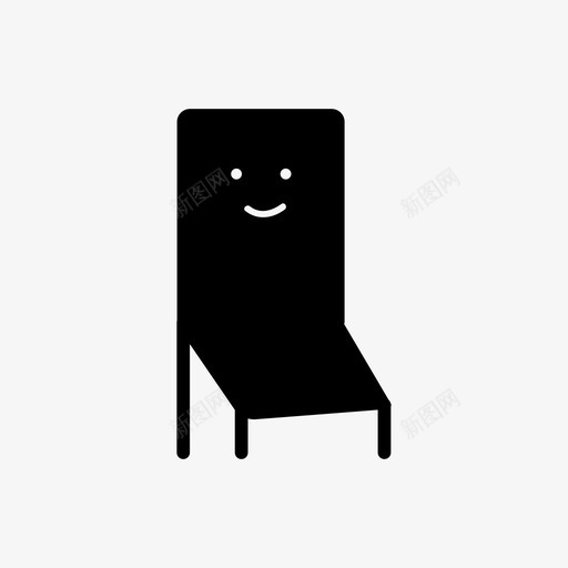 椅子卡通图标svg_新图网 https://ixintu.com 人物 卡通 家具 微笑 快乐 椅子 笑脸 脸