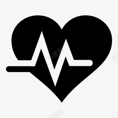 心脏跳动健康生活图标图标