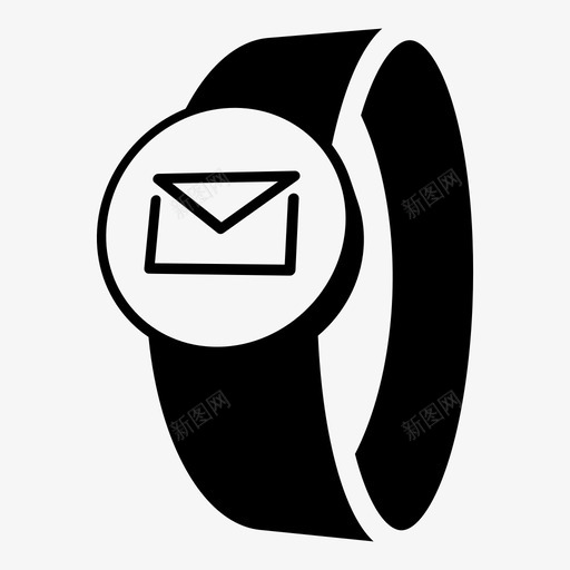智能手表技术时间图标svg_新图网 https://ixintu.com 可穿戴 可穿戴技术 技术 时间 智能手表 智能手表邮件 计时 计时器